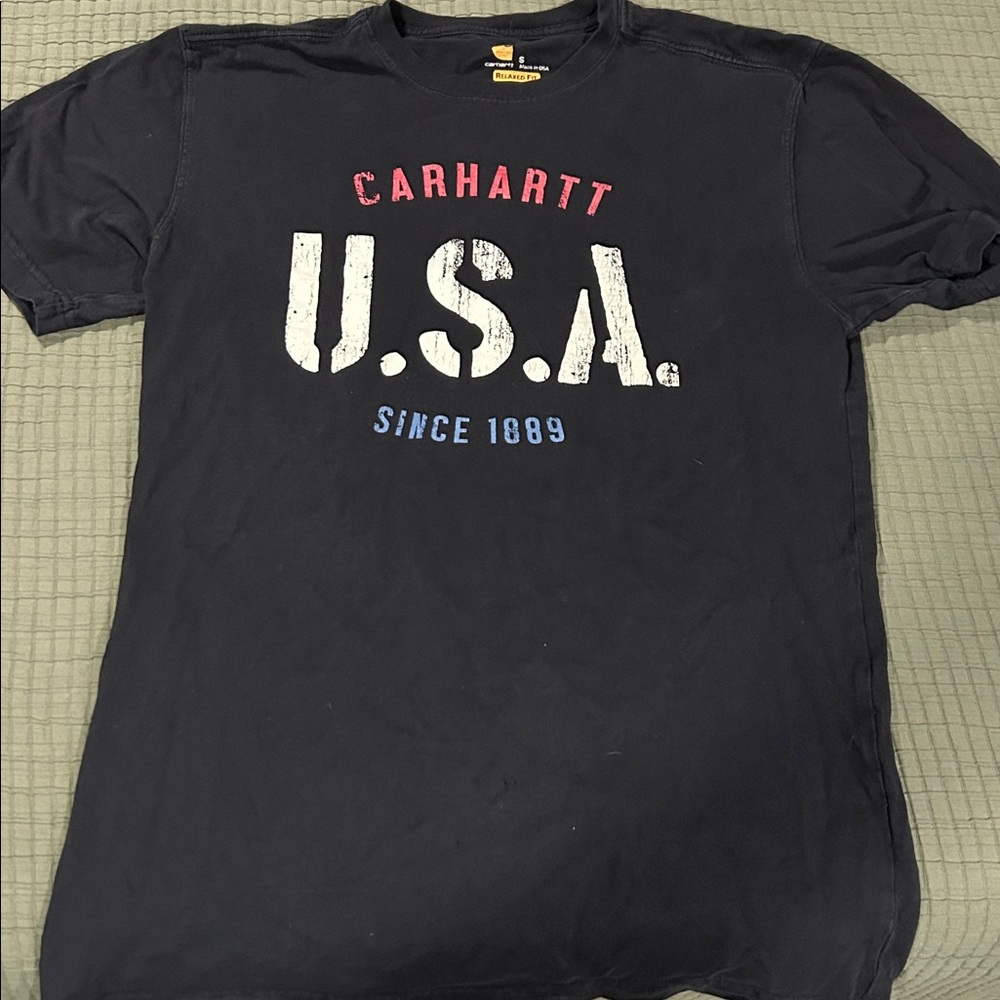 Carhartt Black USA Tee with Patriotic Print